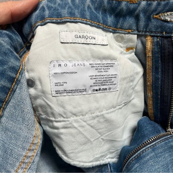 NWT IRO Garçon distressed denim jeans Sz 25 - Picture 10 of 14